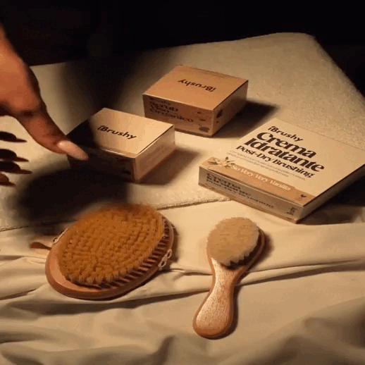 Brosse corporelle + gant exfoliant LYMFEA