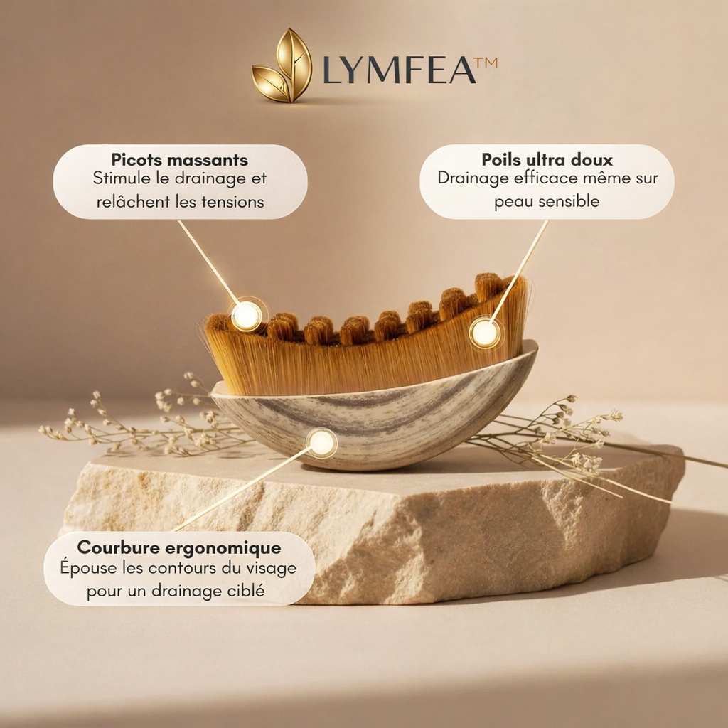 LYMFEA™ – Brosse de Drainage Lymphatique Visage